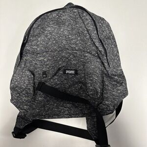 PINK by Victoria Secret Backpack Marble Gray  School bag, Gym Travel Small Light